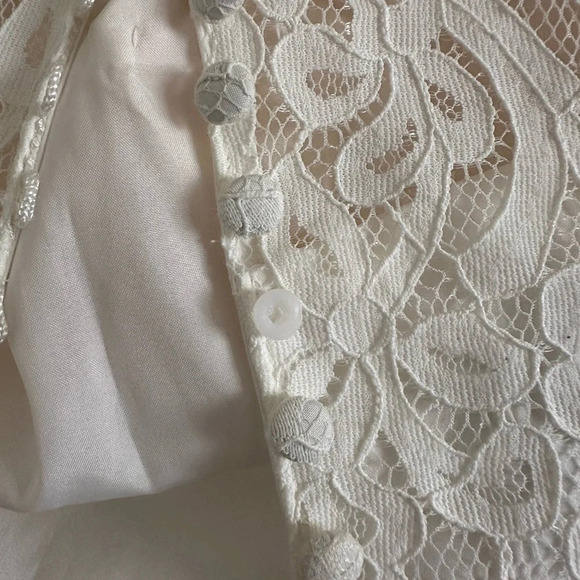 NWT David’s Bridal Lace Tank Separates Bridal Top Soft White Size 4 - Picture 7 of 10